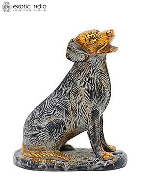 5" Small Brass Dog Figurine | Table Decor