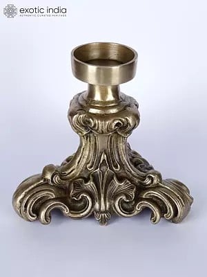 7" Designer Brass Candle Holder | Table Piece