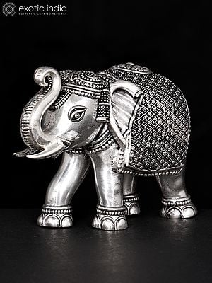 Small Superfine Decorative Elephant Statue with Upraised Trunk | Multiple Sizes Brass Table Decor