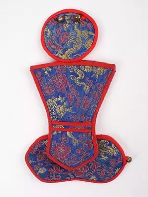 Tibetan Bell and Dorje Cover Set with Woven Dragons