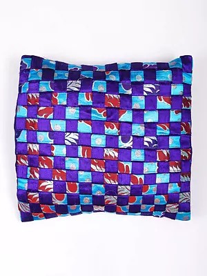 Ribbon Weave Pattern Silk Cushion Cover