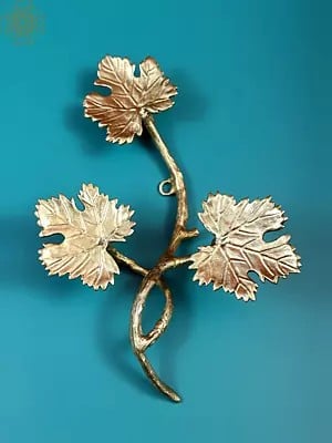 Beautiful Leaf Design Brass Candle Stand | Home Décor | Decorative Object / Accents