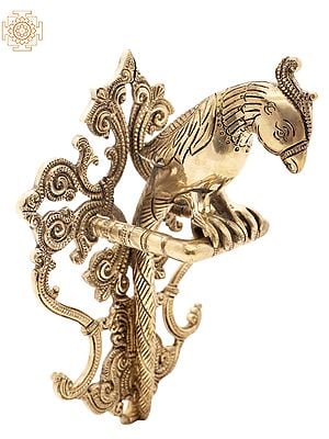Brass Wall Mounted Parrot