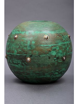 11" Flower Pot | Wooden Pot | Handmade | Made In India