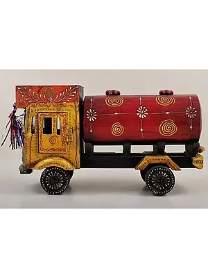 Hand Painted Decorative Oil Tanker Truck | Wood Oil Tanker Truck | Handmade Art | Made In India