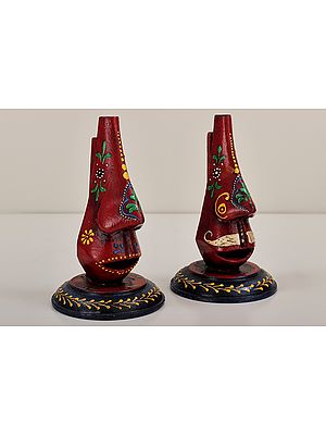 6" Set Of 2 Wooden Spectacle's Holder  | Mango Wood Glasses Holder | Handmade | Made In India