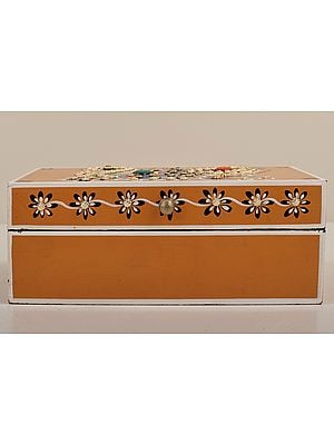 Hand Painted Peacock on Wooden Box | Mango Wood | Handmade | Made In India