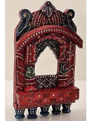 10" Small Hand Painted Decorative Jharokha (Window) | Wood Jharokha | Handmade Art | Made In India