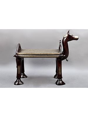 29" Decorative Wooden Horse Table | Handmade Mango Wood Table | Made in India