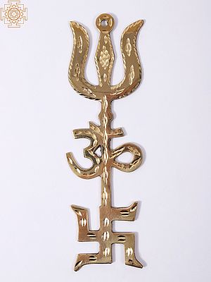 Tri Shakti Pooja Yantra | Swastik Om Trishul Symbol