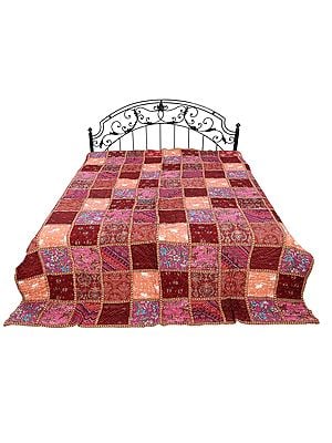 "Assorted" Patchwork Reversible Pure Cotton Quilt from Jaipur