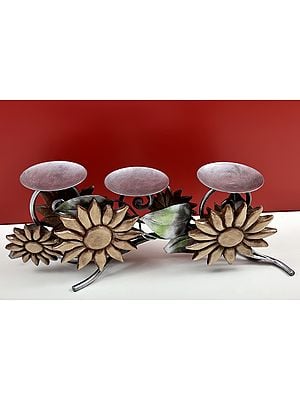 20" Handmade Flower Decorative Candle Stand