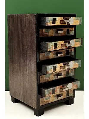 13" Handmade Wooden Decorative Boxe with Small Drawer