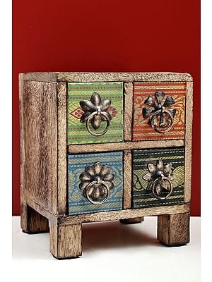 7" Handmade Colorful Decorative Wooden Box