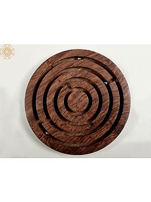 Wooden Game Ball in Maze Puzzle | Handmade