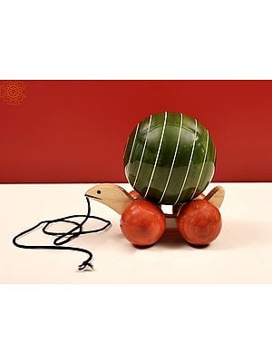 Channapatna Push and Pull Along Toy Turtle | Handmade