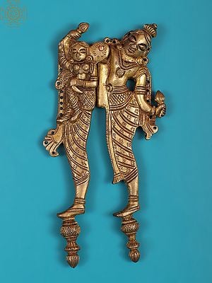 Brass Radha Krishna Design Nut Cutter | Handmade