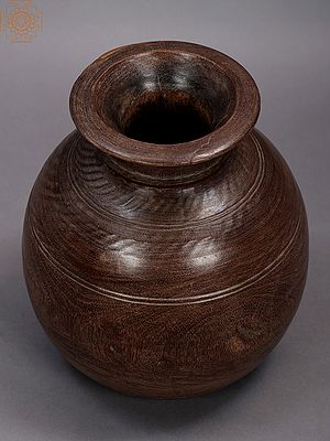 11" Handpainted Vase | Wooden Vase | Handmade