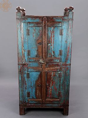 53" Large Mediterranean Wood Cabinet | Handmade