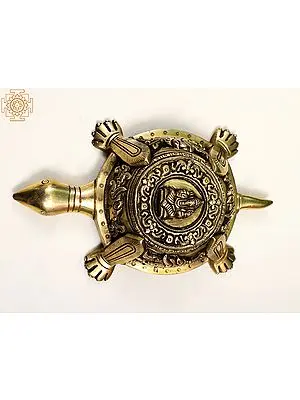 1" Vastu Turtle with Engraved Ganesha | Handmade
