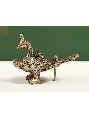 2" Small Brass Peacock Box | Handmade