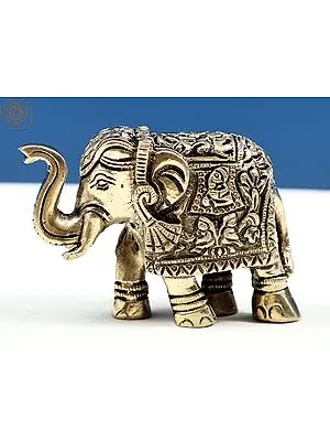 3" Ganesha Elephant Statues with Trunk Up | Handmade
