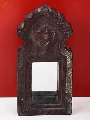 9" Vintage Wodden Mirror