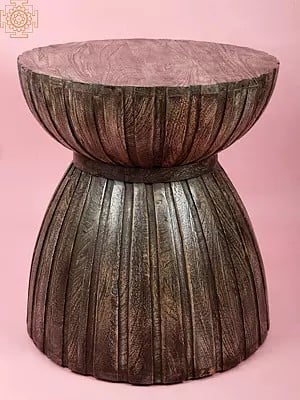 22" Vintage Wood Hourglass Side Table