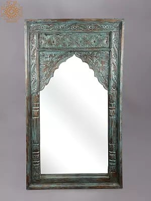 47" Large Vintage Wodden Mirror