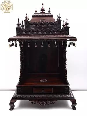 46" Large Wooden Traditional Temple From Mysore