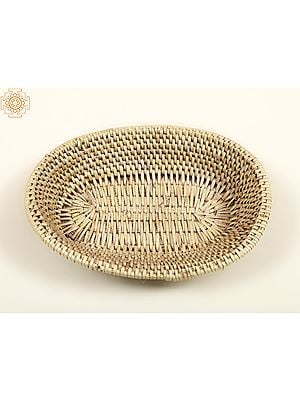 8" Palm Leaf Chapati Basket (Vanishing Art)