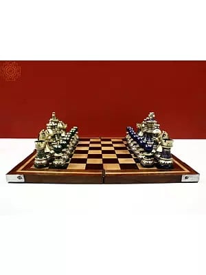 Folding Wooden Chess Board Set
