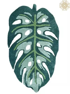 Evergreen Leaf Yogic Asana Mat from Mirzapur