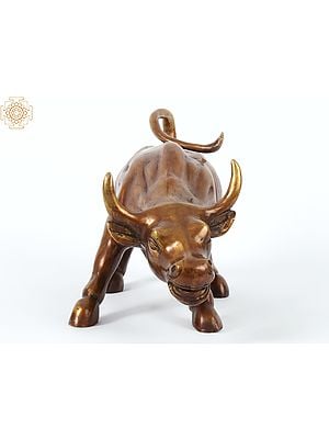 New York Wall Street Bull Brass Figurine
