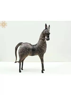 14" Brass Decorated Horse