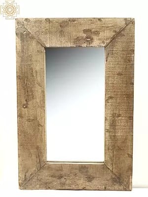 36" Vintage Wooden Frame Mirror