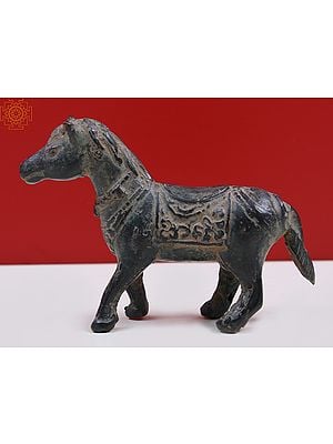4" Small Brass Horse Figurine