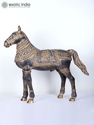 32" Brass Decorative Horse