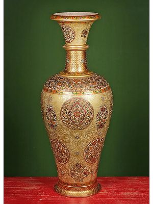 36" Large Marble Flower Vase