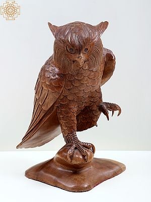 12" Wooden Decorative Owl