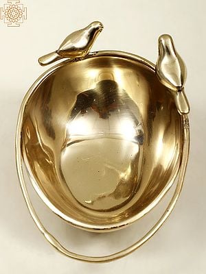 6" Small Brass Bird Bowl