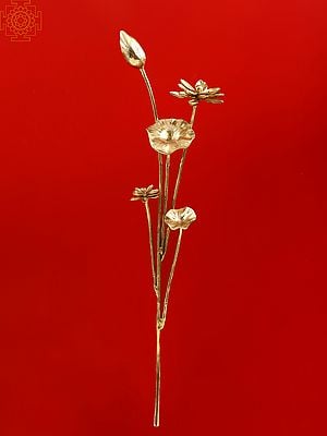37" Brass Decorative Flowers
