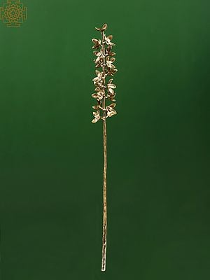 Brass Tall Stick Flowers