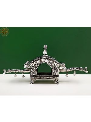 13" Copper Decorative Palki (Doli) with Ghungroos