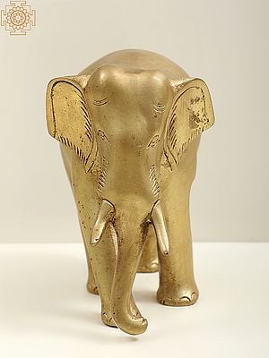 6" Small Brass Elephant