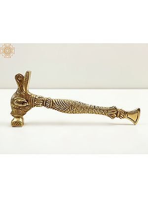 8" Brass Elephant Head Hammer or Paper Weight