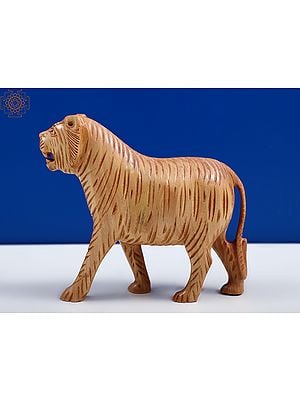 6" Small Wooden Tiger