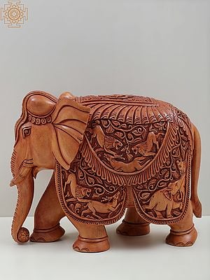 10" Decorative Wooden Elephant
