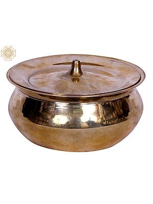 4" Copper Traditional Vengala Cooking Pot with Lid