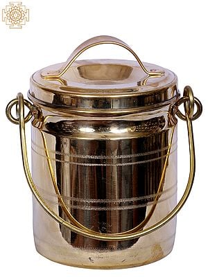 6" Brass Traditional Dolchi (Milk Can)